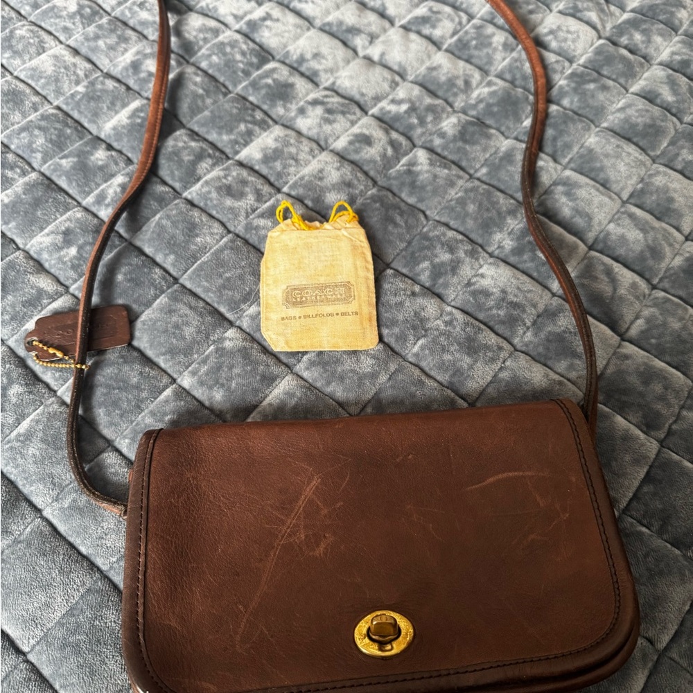 Coach Brown Leather Crossbody Bag
